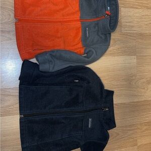 Columbia Kids Fleece Jackets - Orange, Gray, and Black